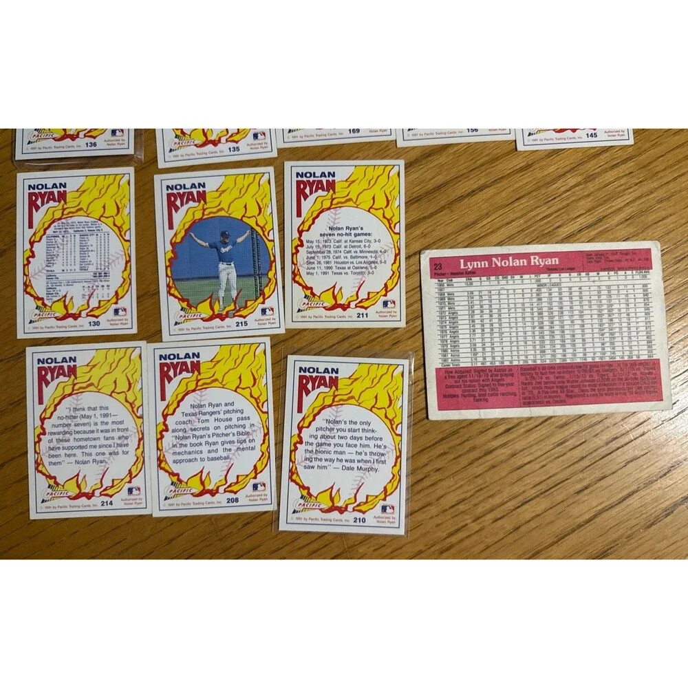 Nolan Ryan 17 Card Lot 1990 Score Highlights 1992 Pacific Texas Express Run